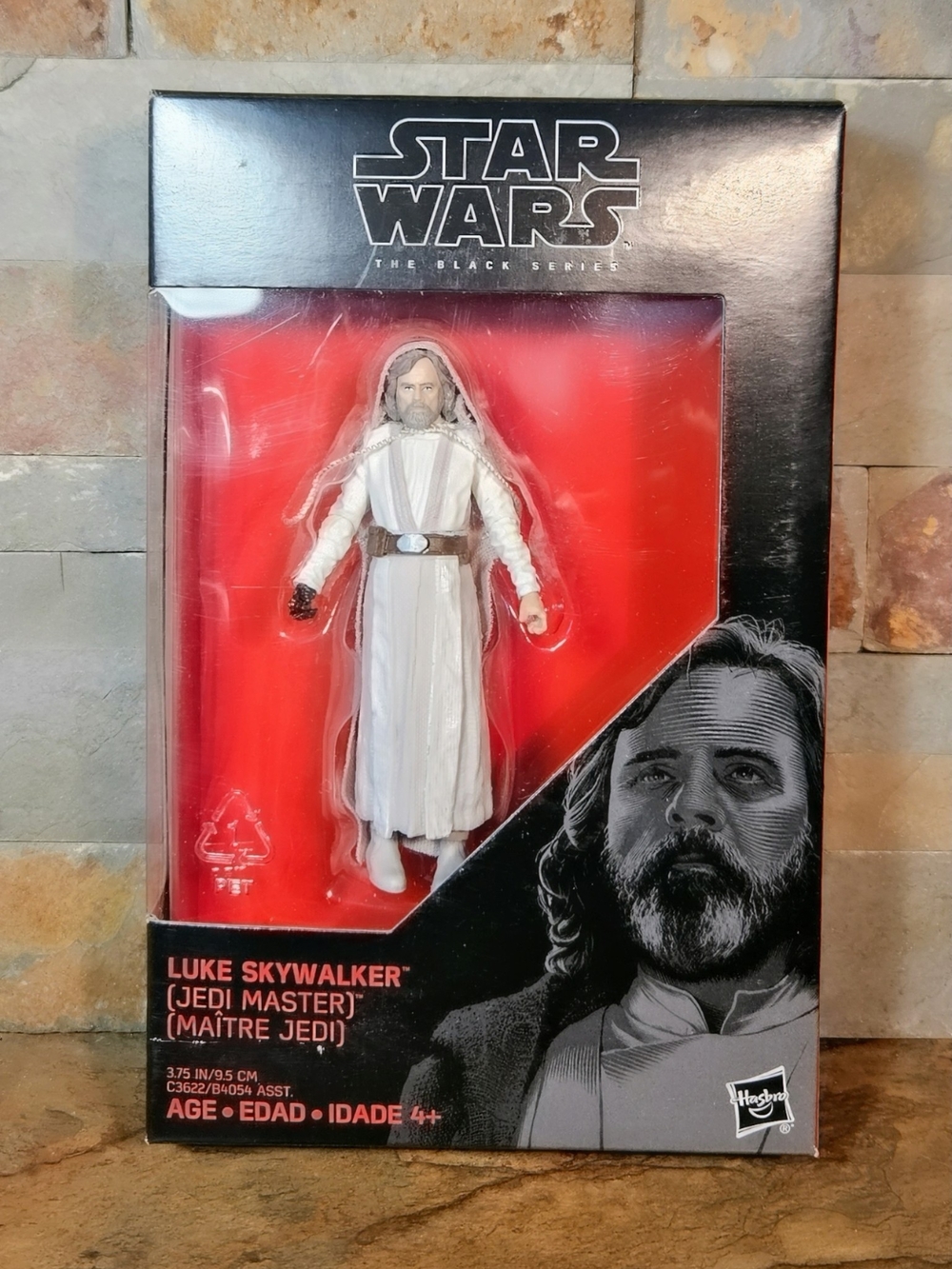 Star Wars Black Series Luke Skywalker (Jedi Master) Black and White Packaging